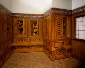 Studiolo aus dem Herzogspalast in Gubbio, ca. 1478-82 von Francesco di Giorgio Martini