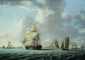 Britisches Kriegsschiff vor Gibraltar
