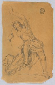 Skizze einer Figur mit Draperie von Francis Augustus Lathrop