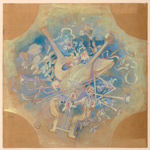 Studie für "Musik" von Francis Augustus Lathrop