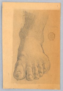 Studie des linken Fußes von Francis Augustus Lathrop
