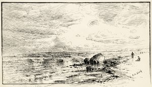Der Strand in der Nähe von Point Judith, Rhode Island von Francis Augustus Silva
