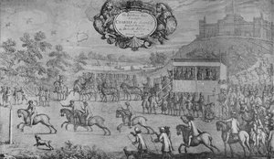 Ein Rennen vor Karl II., von Francis Barlow, um 1650-1680, 1911