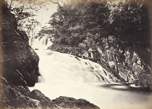 Bettws-Y-Coed, Der Schwalbenfall von unten von Francis Bedford