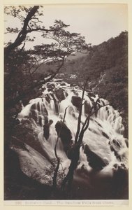 Bettws-y-Coed, Die Schwalbenfälle von oben, 1860-94 von Francis Bedford