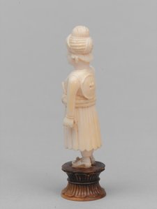 Schwarzer Bauer, Schachfigur, Indien, um 1820