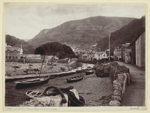 Lynmouth, das Dorf vom Kai aus, 1860-94 von Francis Bedford