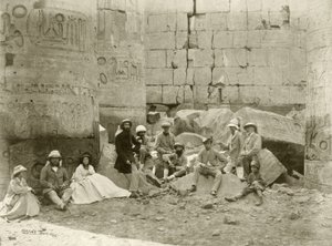 Die Party des Prinzen von Wales im Tempel von Karnak, 1862