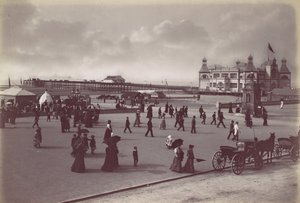 Rhyl. Der Pavillon und Pier, 1870er