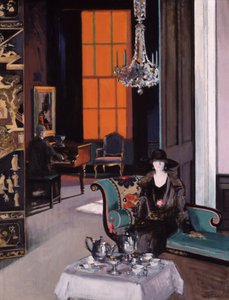 Innenraum: Der orangefarbene Vorhang, ca. 1928