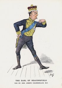 Der Earl of Beaconsfield, Rt Hon Joseph Chamberlain von Francis Carruthers Gould