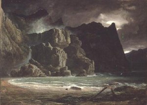 Blick auf einen See in Norwegen von Francis Danby
