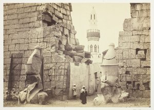 Eingang zum Großen Tempel, Luxor, 1857