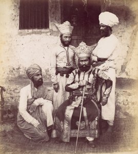 Vier ostindische Männer, 1870er Jahre