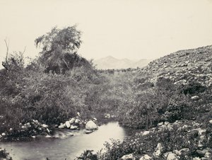 Der Brunnen von Jericho und wahrscheinlicher Standort der Stadt von Francis Frith
