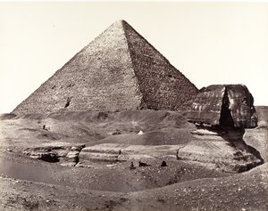 Die Große Pyramide und die Große Sphinx von Francis Frith