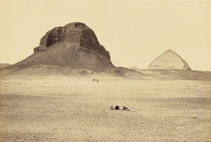 Die Pyramiden von Dahshoor, vom Osten von Francis Frith