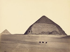 Die Pyramiden von Dahschur von Südwesten von Francis Frith