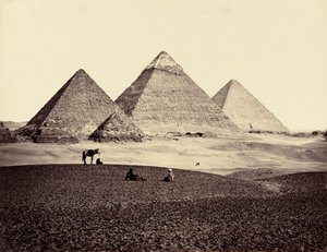 Die Pyramiden von El-Geezeh, von Südwesten