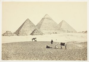 Die Pyramiden von El Geezeh, von Südwesten, 1857