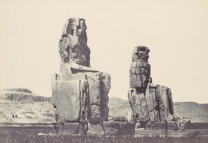 Die Statuen von Memnon. Ebene von Theben, 1857