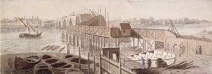 Bau der Blackfriars-Brücke