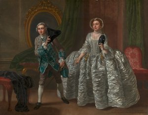 David Garrick und Mrs. Pritchard in Benjamin Hoadleys "The Suspicious Husband" von Francis Hayman