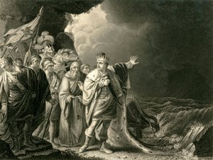 Knud tadelt seine Höflinge, ca. 1840