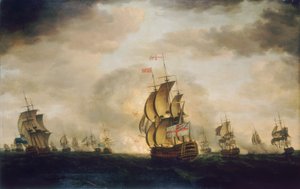 Die Mondscheinschlacht: die Schlacht vor Kap St. Vincent von Francis Holman