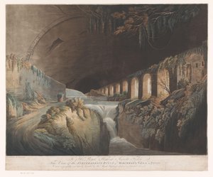 Ansicht der Ruinen der Villa Maecenas in Tivoli