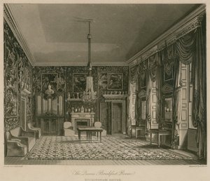 Das Frühstückszimmer der Königin, Buckingham House von Francis Phillip Stephanoff
