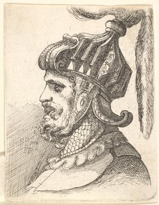 Helmierter Kopf, 1662-78 von Francis Place