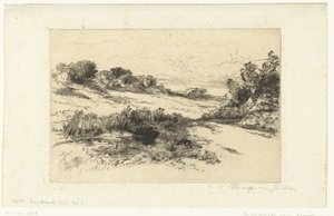 Hügelige Landschaft bei Swanage von Francis Seymour Haden (Sir) (signed by artist)