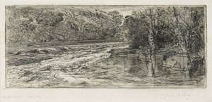 Ein guter Ort für einen Lachs, 1889 von Francis Seymour Haden