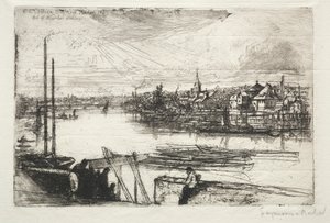 Battersea Reach, 1843 von Francis Seymour Haden