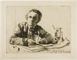 Porträt von Francis Seymour Haden, Nr. 2 (Während des Radierens) von Francis Seymour Haden