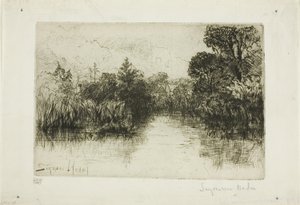 Shere Mill Pond, Nr. I (kleine Platte) von Francis Seymour Haden