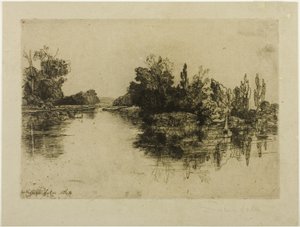 Die Insel gegenüber von Boyles Farm von Francis Seymour Haden