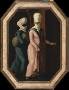 Eine türkische Dame geht mit ihrer Sklavin zum Bad, ca. 1760