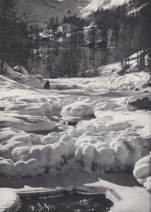 Penninische Alpen: Gefrorener Bach