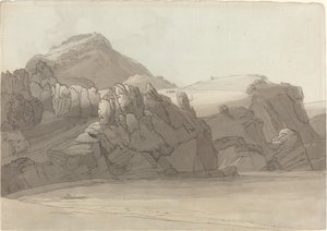 Eine felsige Küste bei Coombmartin, Devon (Combe Martin Bay)
