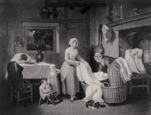 Rustikale Stunden: Nacht, graviert von H. Gillbank