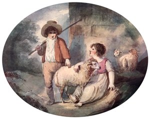 Die kleine Schäferin, 18. Jahrhundert, 1912 von Francis Wheatley