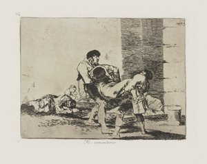 Zum Friedhof, pl. 56 aus der Serie Die Schrecken des Krieges von Francisco de Goya