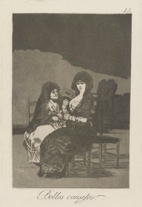 Bellos consejos. (Schöne Lehren.), pl. 15 aus der Serie Los caprichos von Francisco de Goya