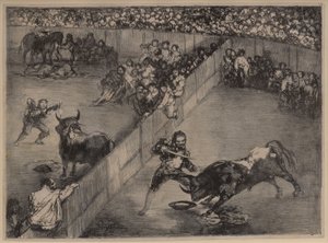 Stierkampf in einem geteilten Ring