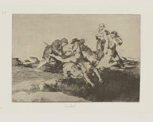 Caridad (Nächstenliebe), Platte 27 aus der Serie Los desastres de la guerra (Die Schrecken des Krieges) von Francisco de Goya