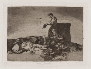 Grausame Geschichte des Leids, Platte 48 aus der Serie Los desastres de la guerra (Die Schrecken des Krieges) von Francisco de Goya