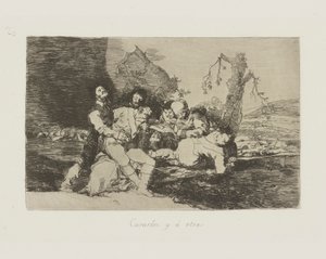 Heilt sie, und weiter zur nächsten, pl. 20 aus der Serie Los desastres de la guerra von Francisco de Goya
