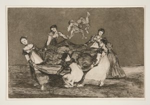 Disparate femenino, pl. 1 aus der Serie Los proverbios von Francisco de Goya